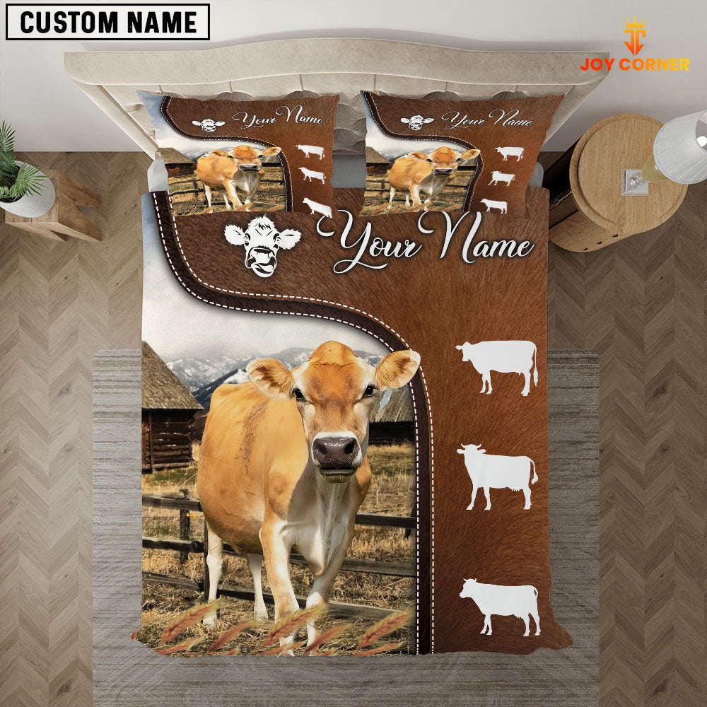 Jersey On Farm Brown 3D Bedding Set