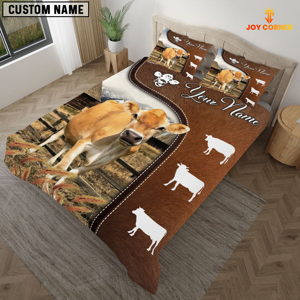 Jersey On Farm Brown 3D Bedding Set
