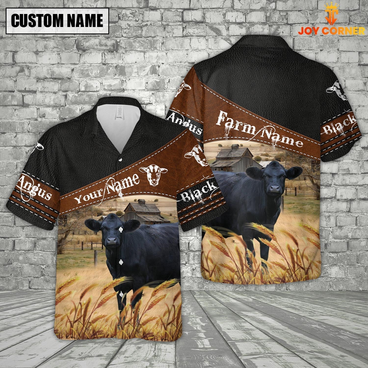 Black Angus On Farms Custom Name Printed 3D Black Hoodie