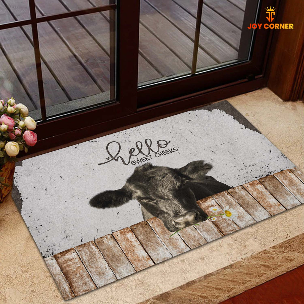 Black Angus Hello Sweet Checks Doormat