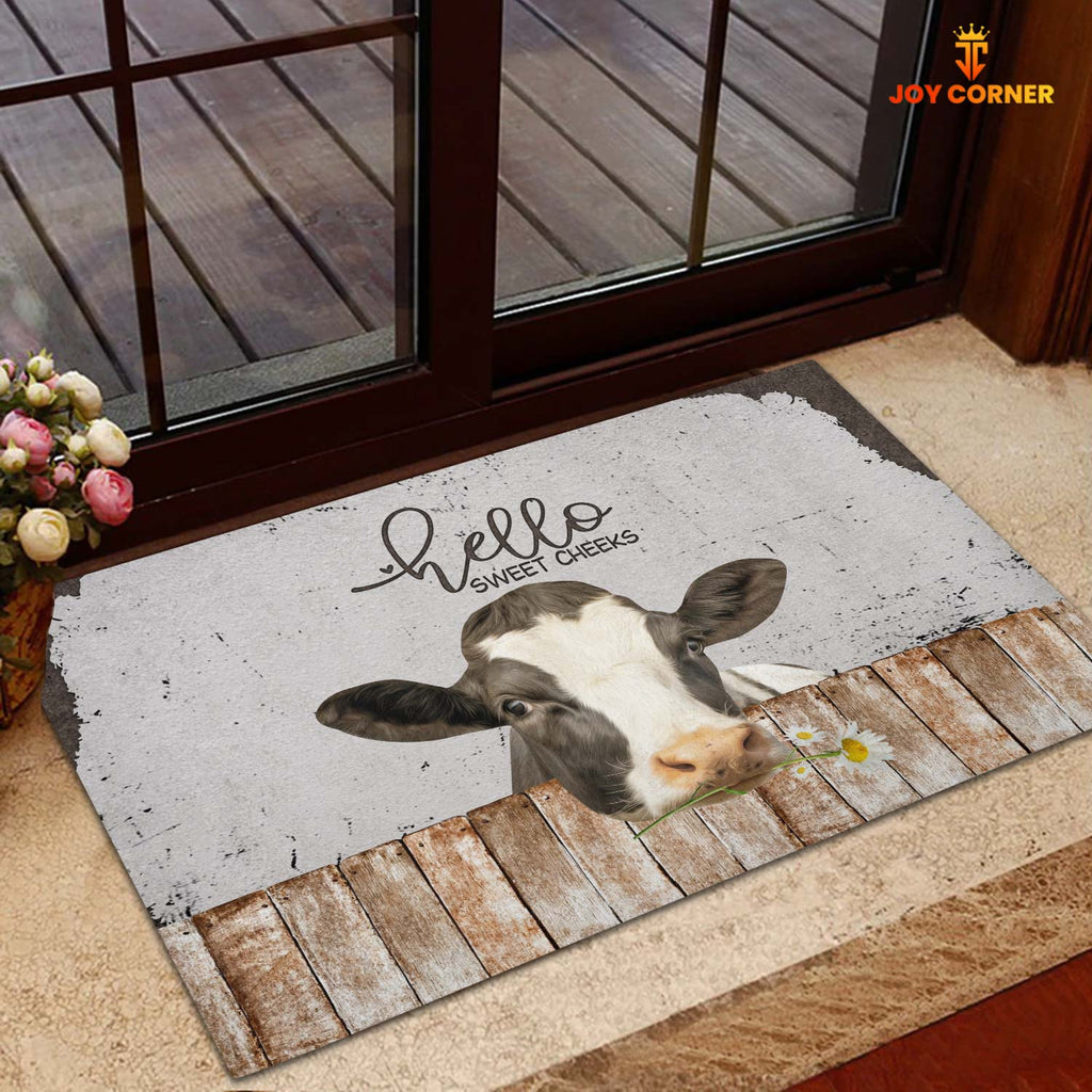 Holstein Hello Sweet Checks Doormat
