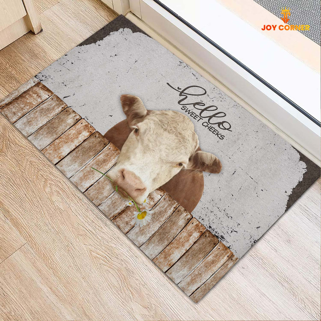 Hereford Hello Sweet Checks Doormat