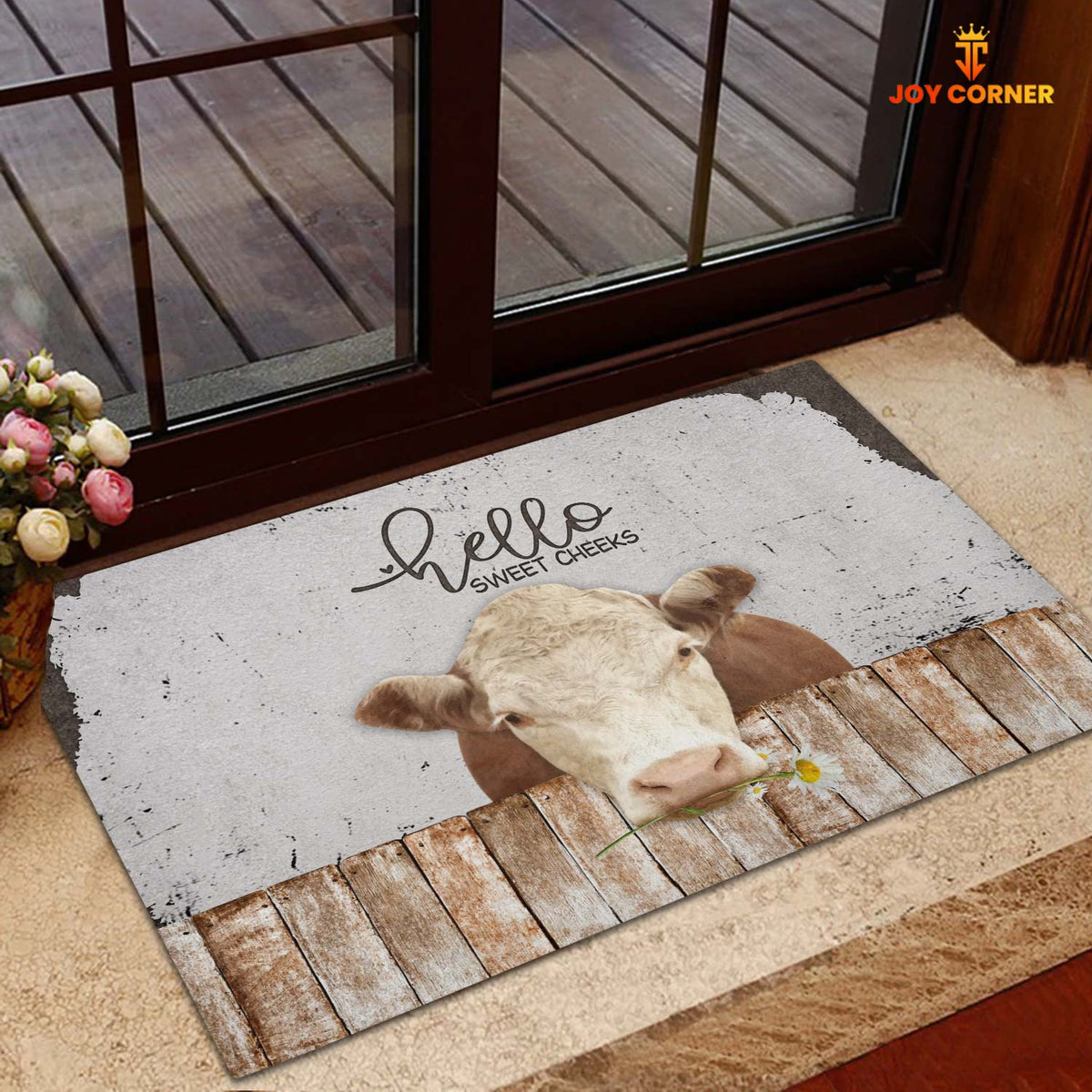 Hereford Hello Sweet Checks Doormat