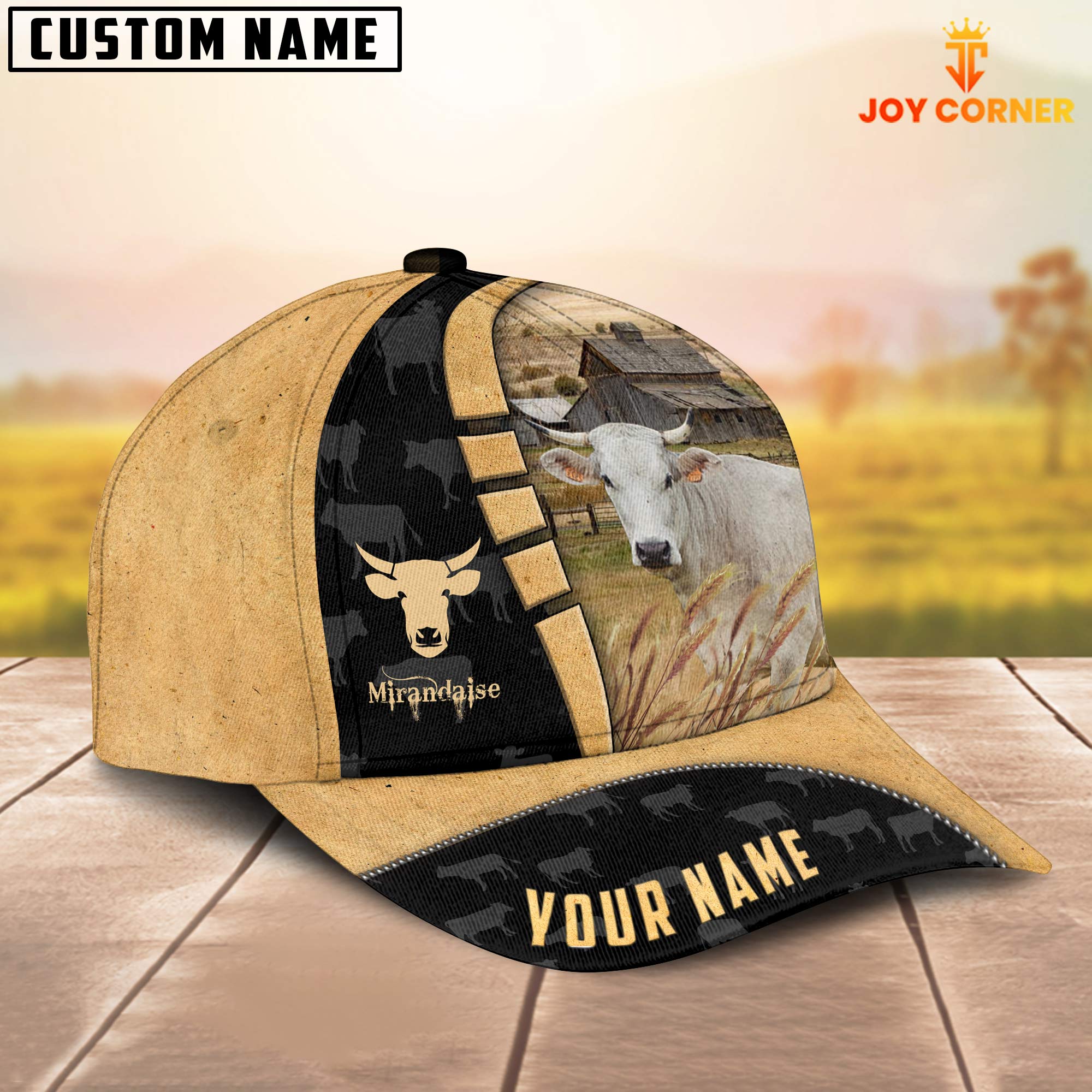 Custom Name Mirandaise Cattle 3D Cap