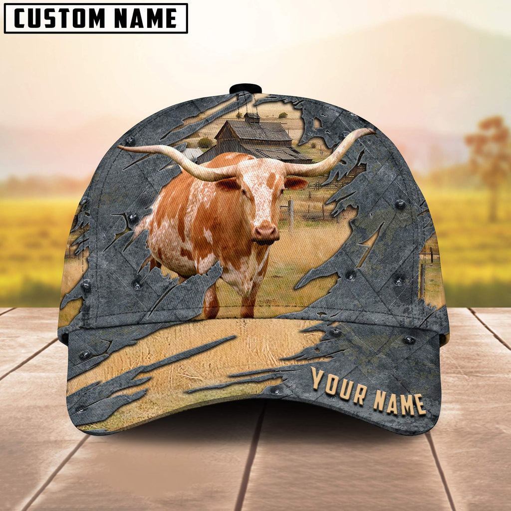 Texas Longhorn Customized Name Cap