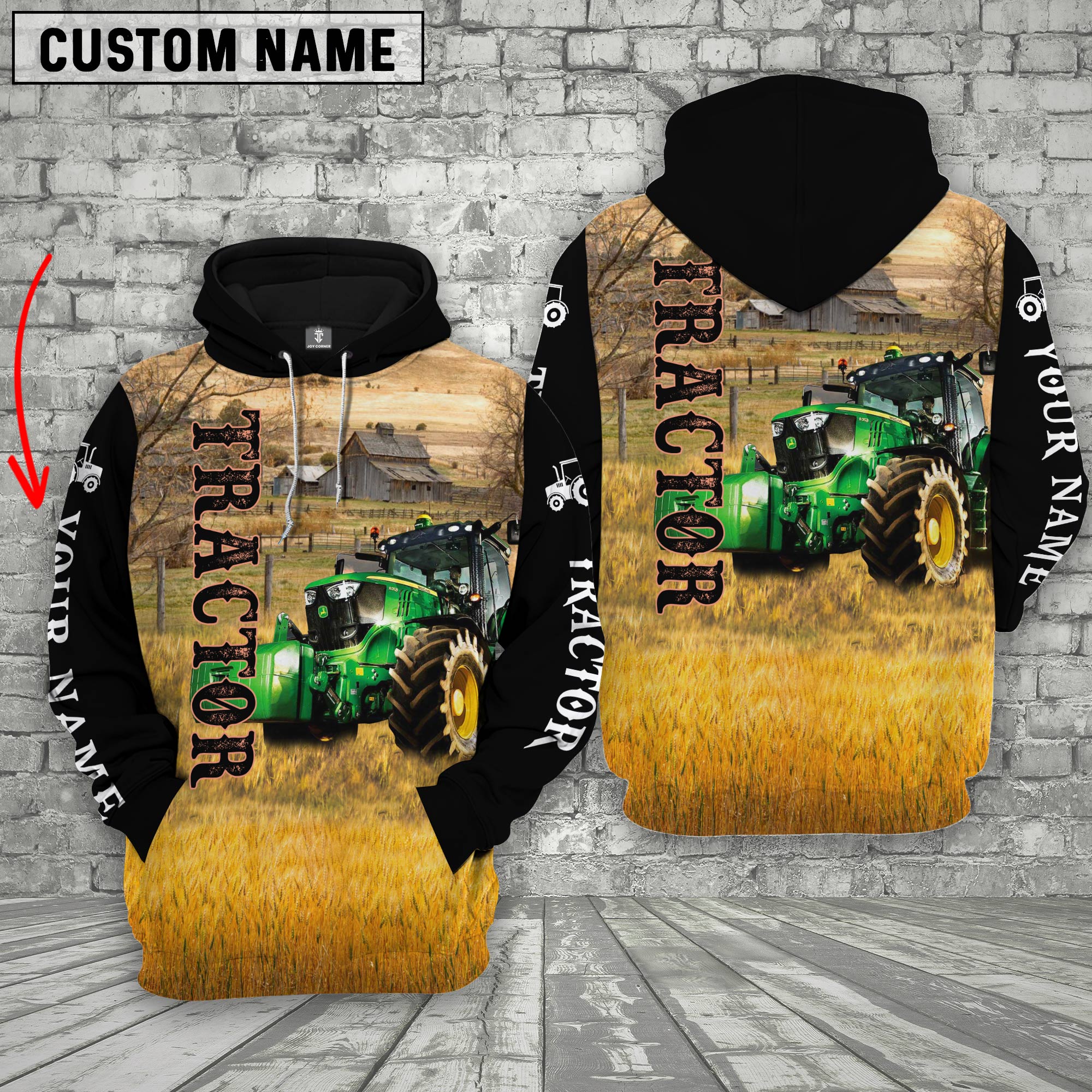 Personalized Name Tractor On The Farm 3D Shirt