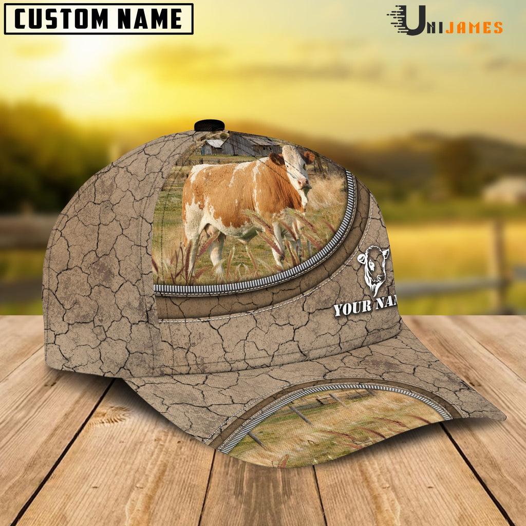 Simmental Happiness Farming Life Customized Name Cap
