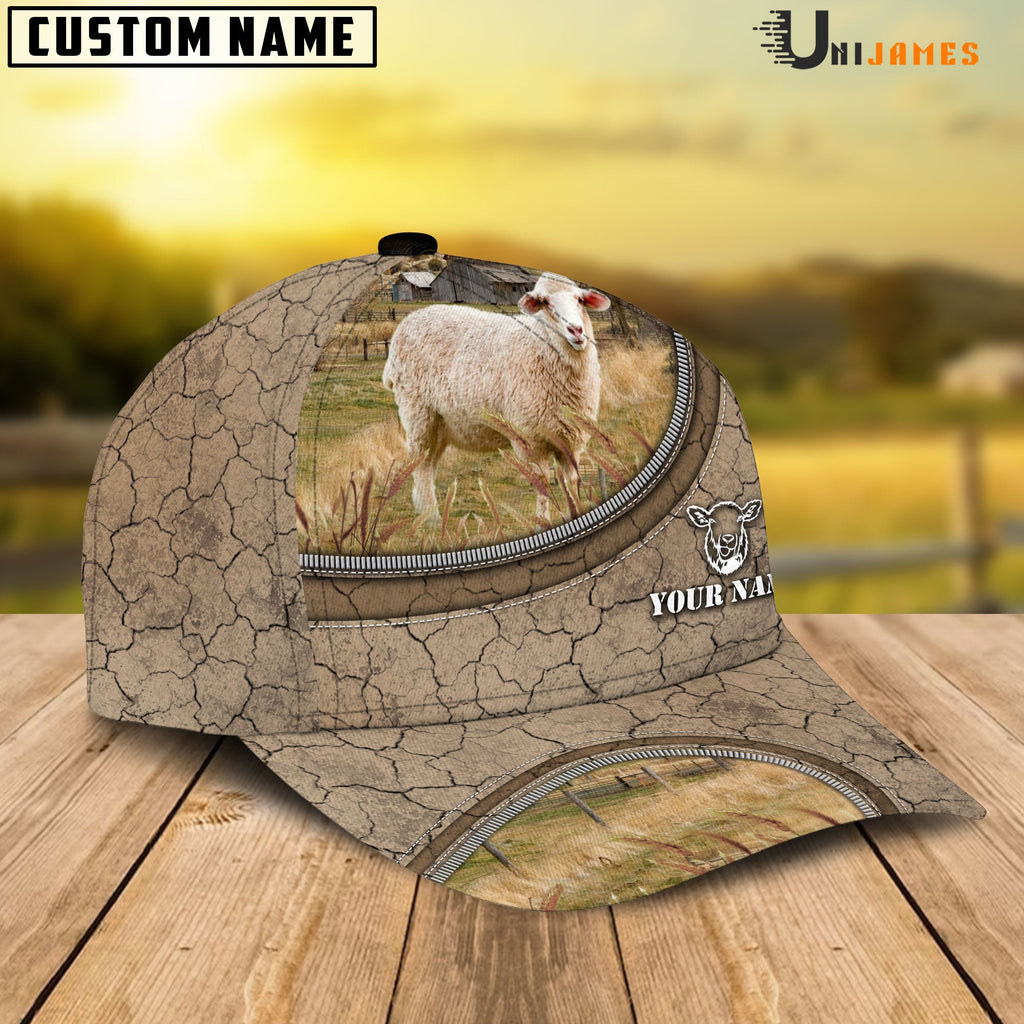 Sheep Happiness Farming Life Customized Name Cap