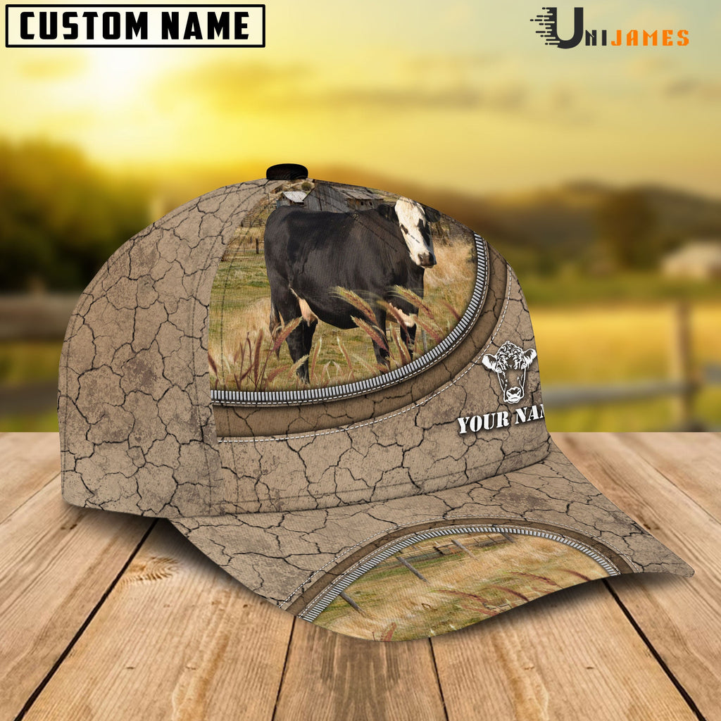 Black Hereford Happiness Farming Life Customized Name Cap