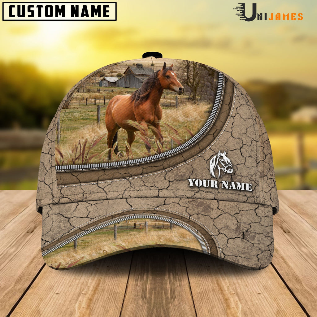 Horse Happiness Farming Life Customized Name Cap