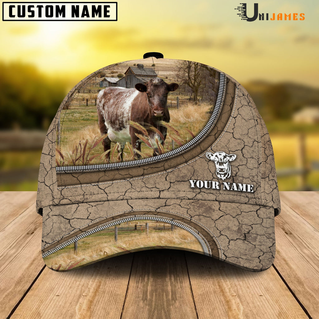 Shorthorn Happiness Farming Life Customized Name Cap