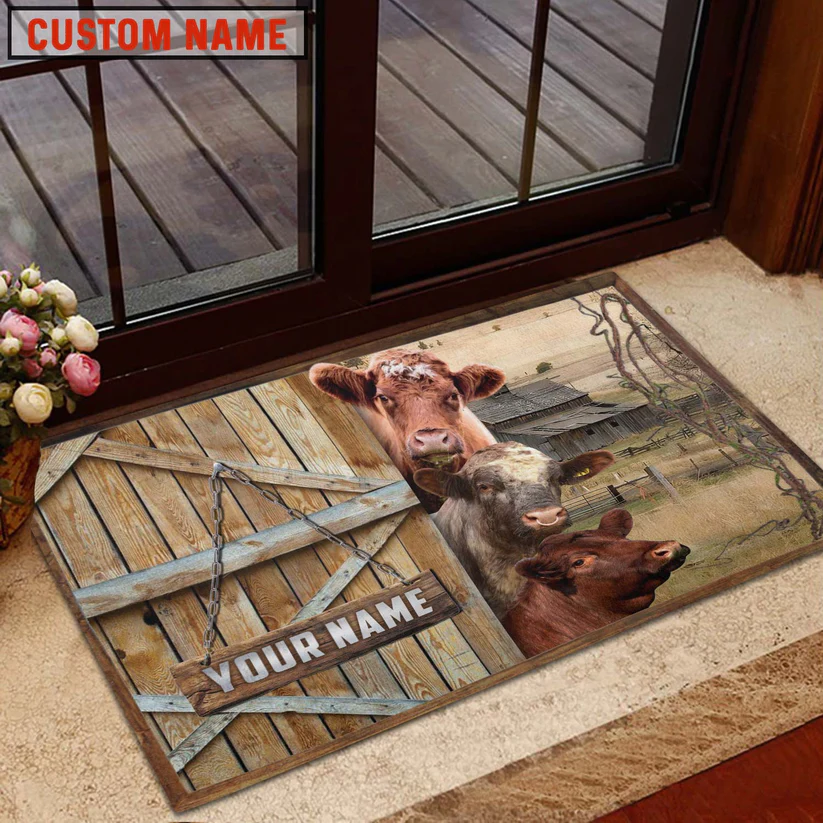 Shorthorn Barn Custom Name Doormat