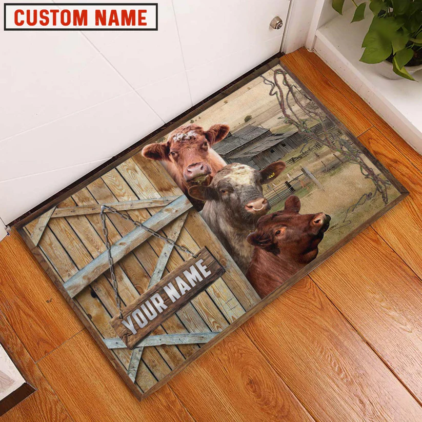 Shorthorn Barn Custom Name Doormat