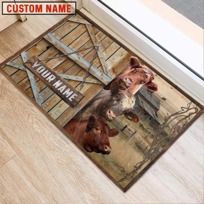Shorthorn Barn Custom Name Doormat