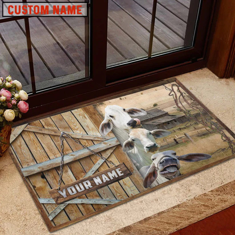 Brahman Barn Custom Name Doormat