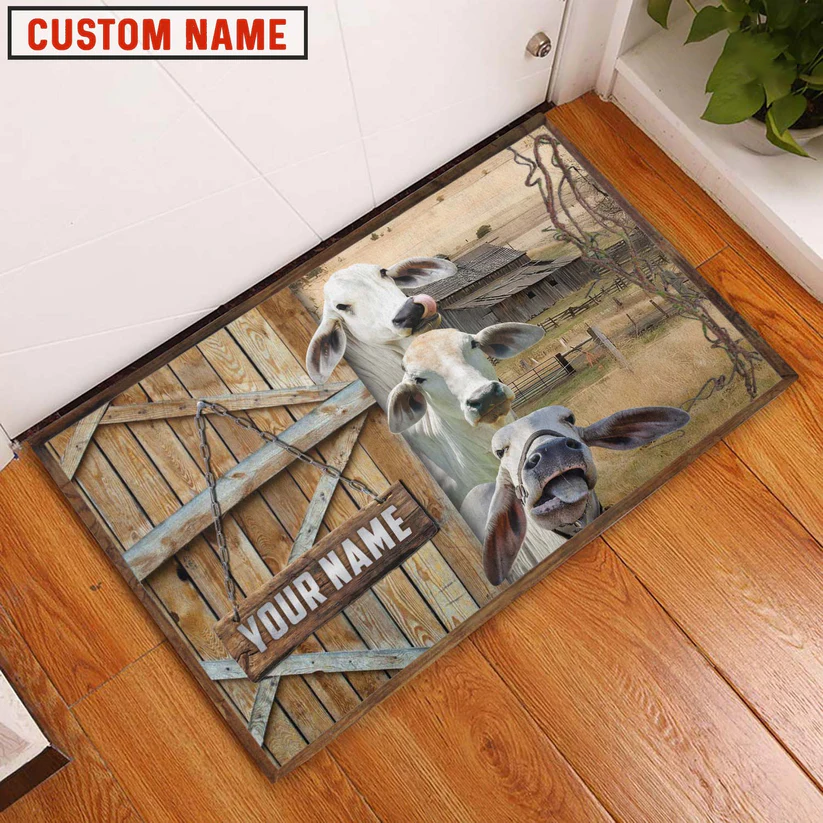 Brahman Barn Custom Name Doormat