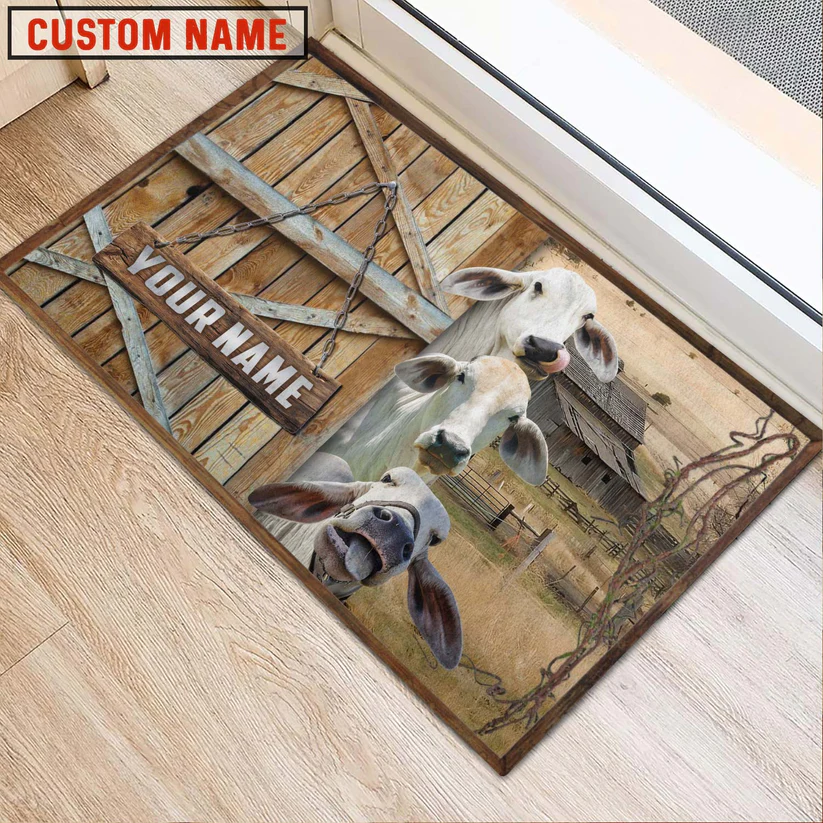 Brahman Barn Custom Name Doormat