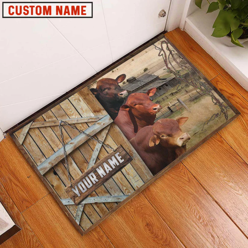 Beefmaster Barn Custom Name Doormat