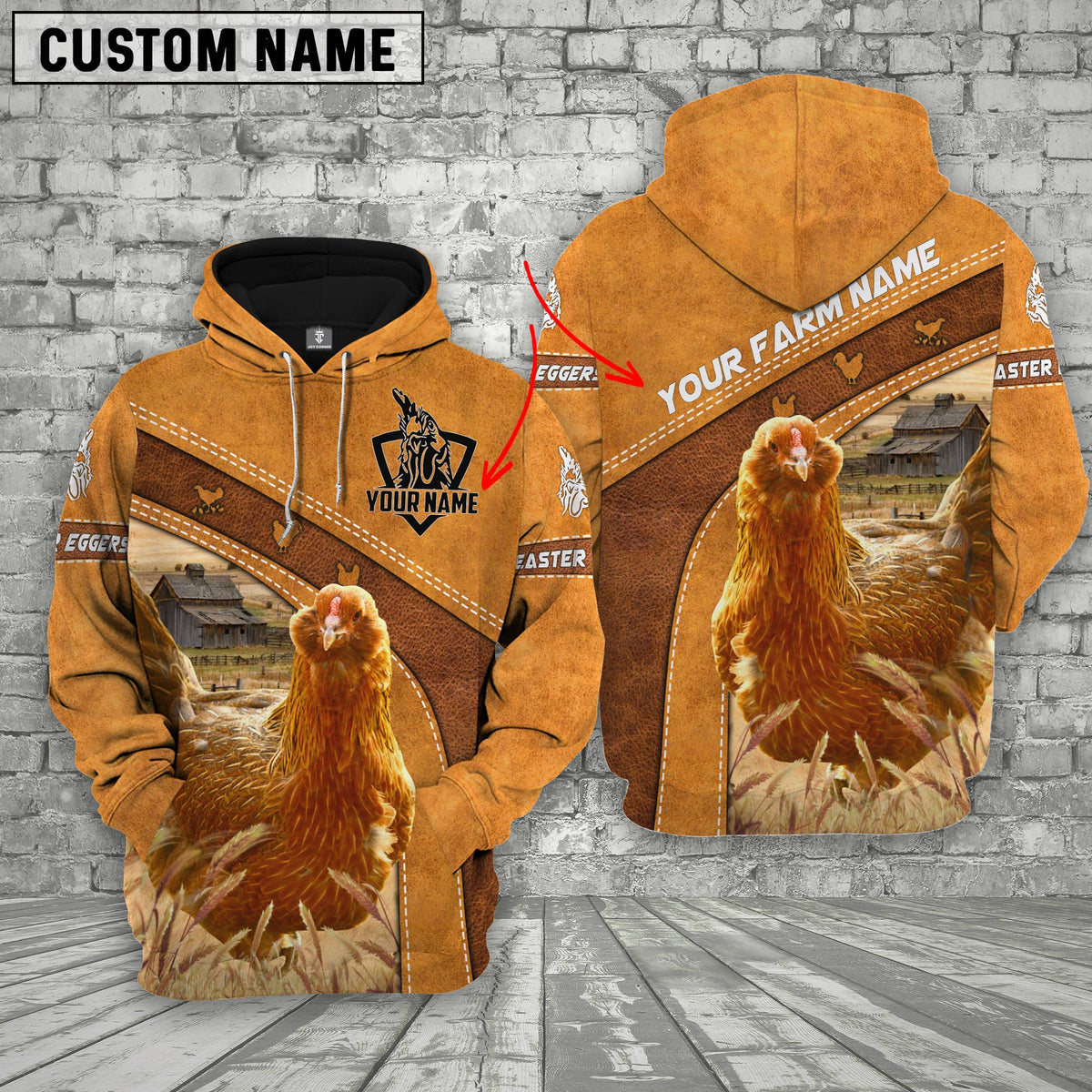 Personalized Name Easter Eggers Chicken Hoodie TT4