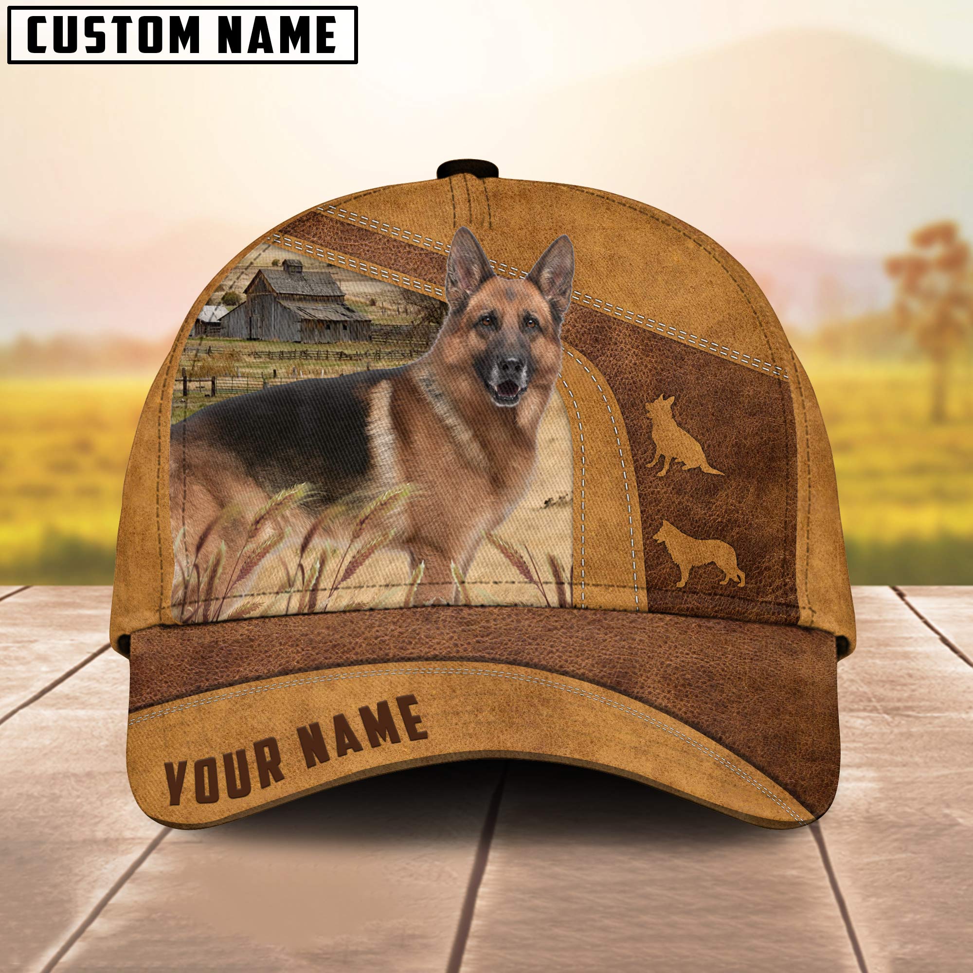 Custom Name German Shepherd Cap