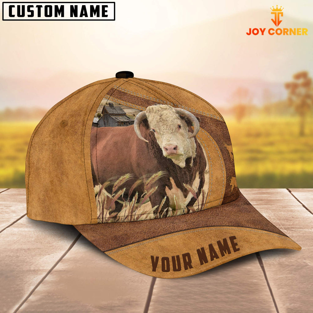 Custom Name Farm Horned Hereford Cap