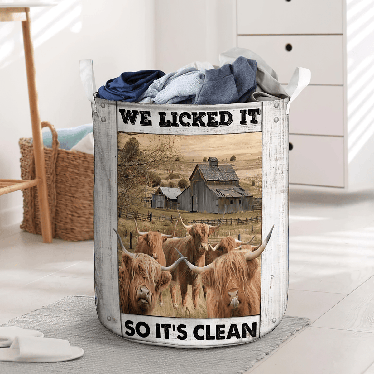 Highland Cow Laundry Basket