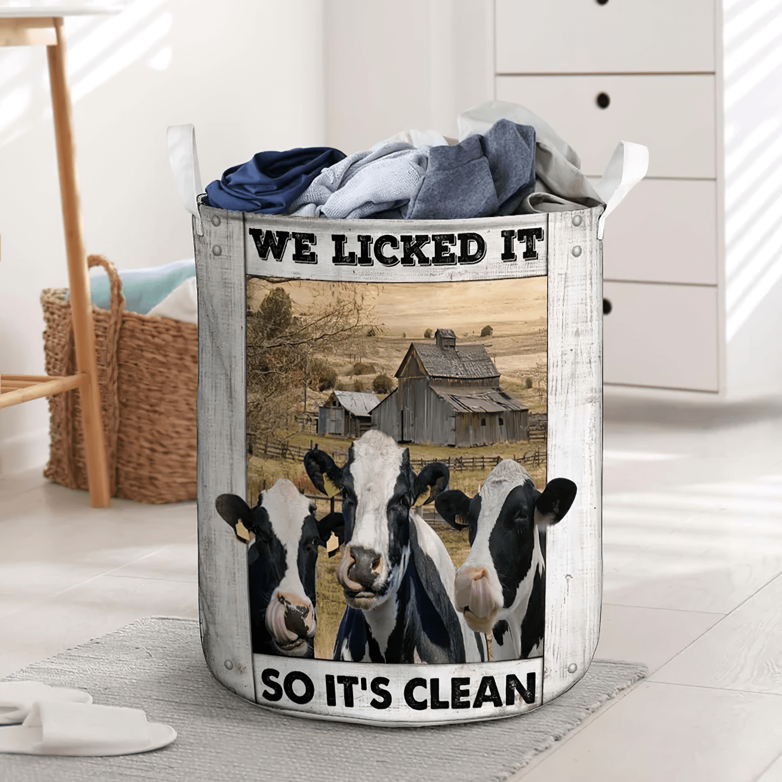 Holstein Friesian Cow Laundry Basket