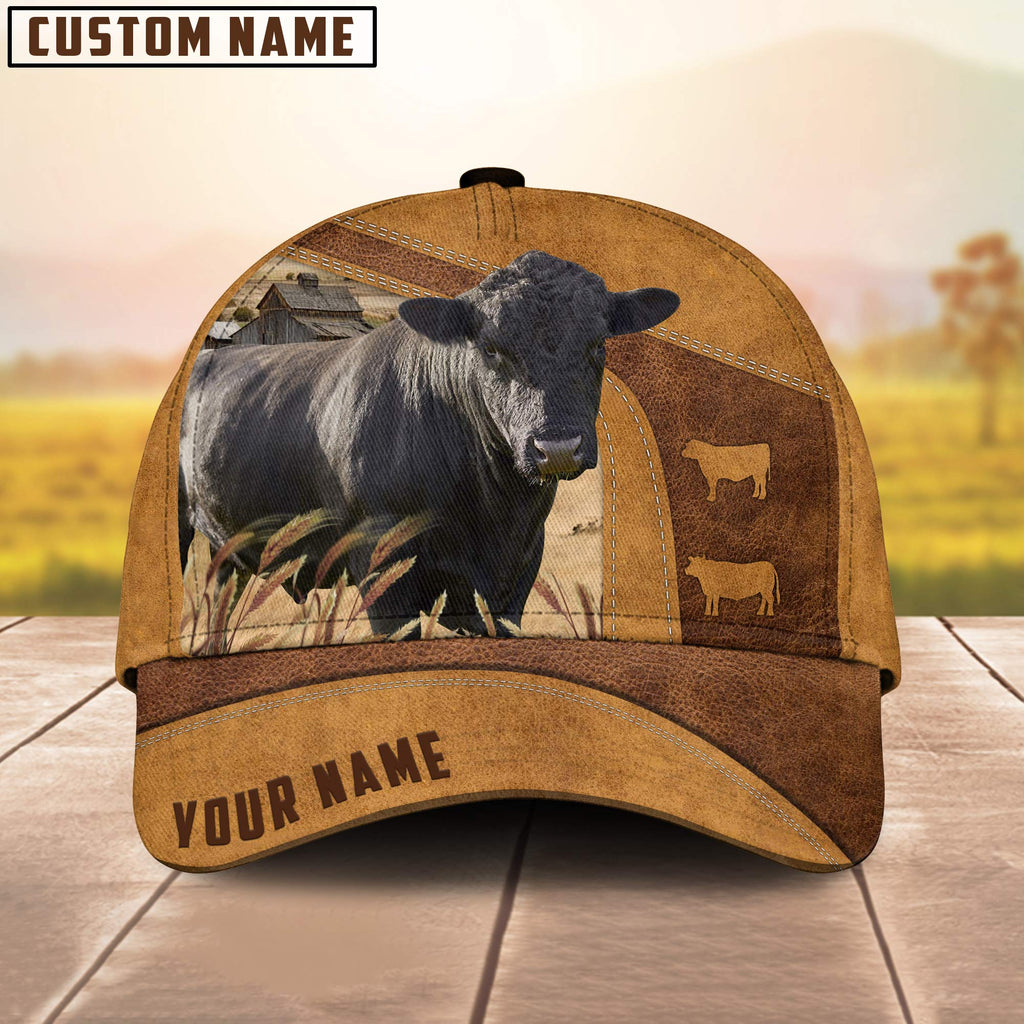 Personalized Name Lowline Angus Cattle Cap