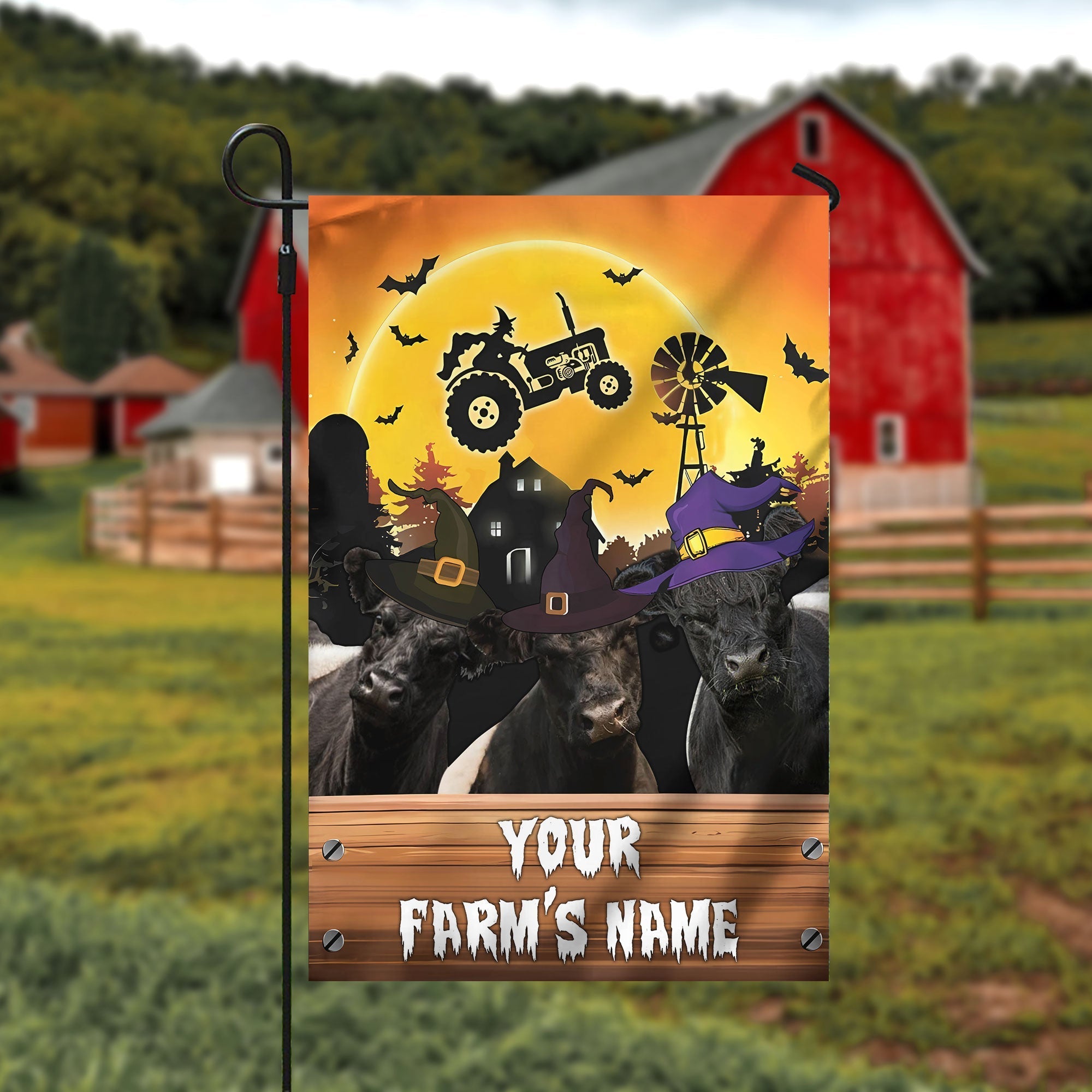 Belted Galloway Farming Customized Name 3D Flag