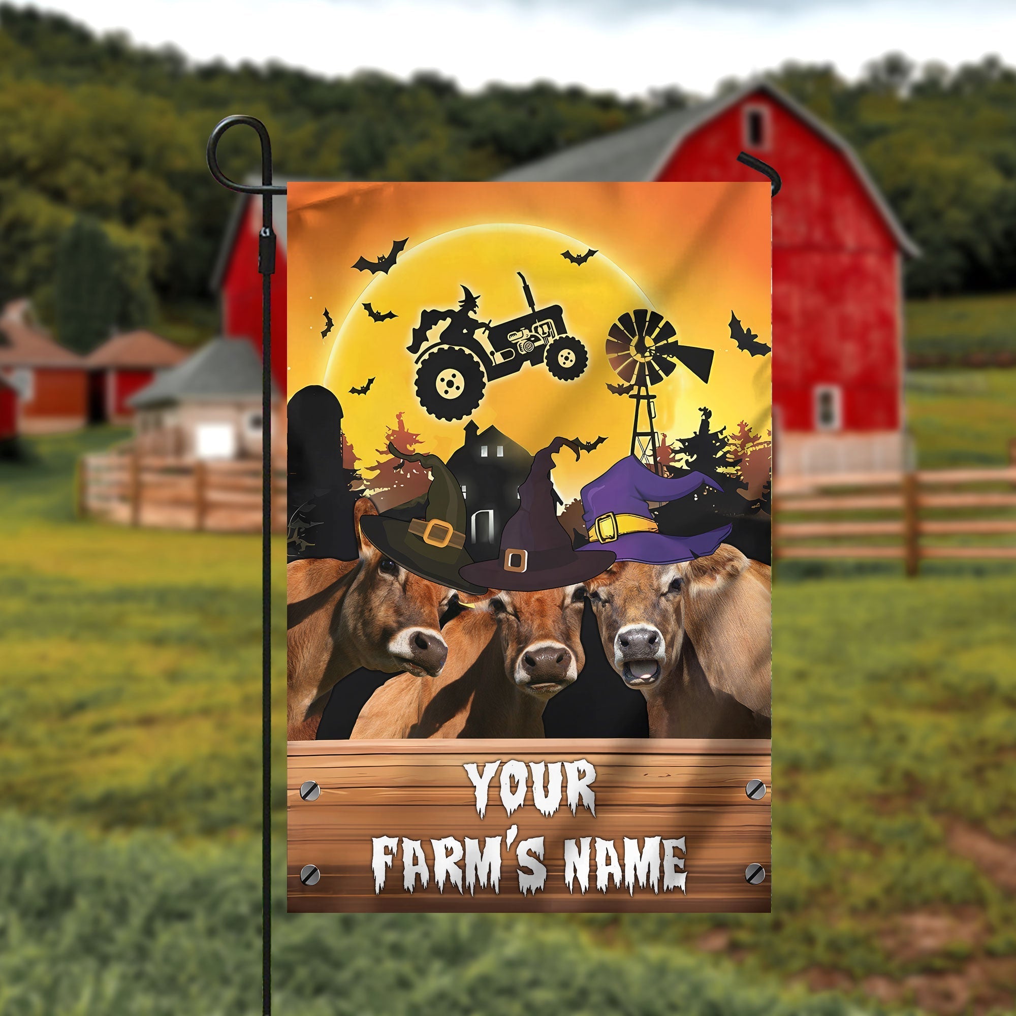 Jersey Farming Customized Name 3D Flag