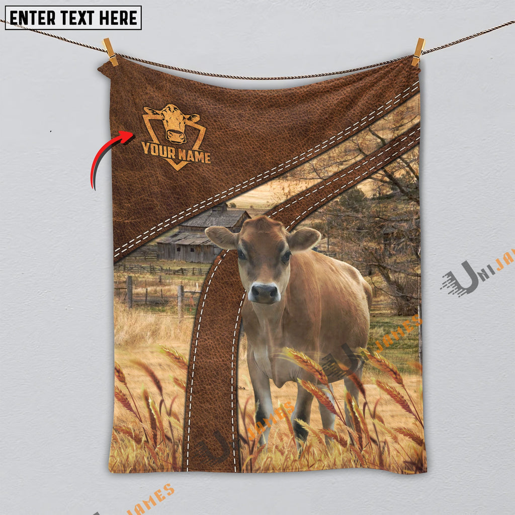 Personalized Name Jersey Brown Blanket