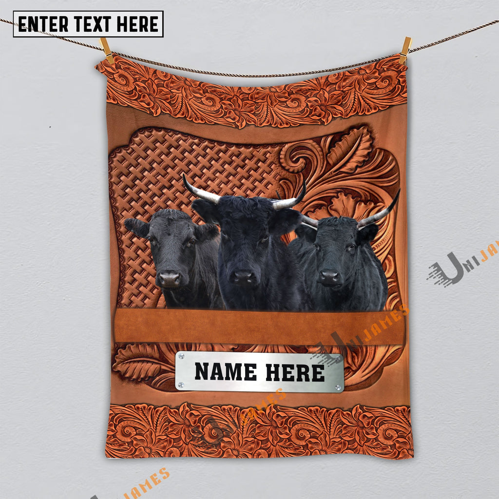 Dexter Cattle Farming Life Personalized Name Blanket