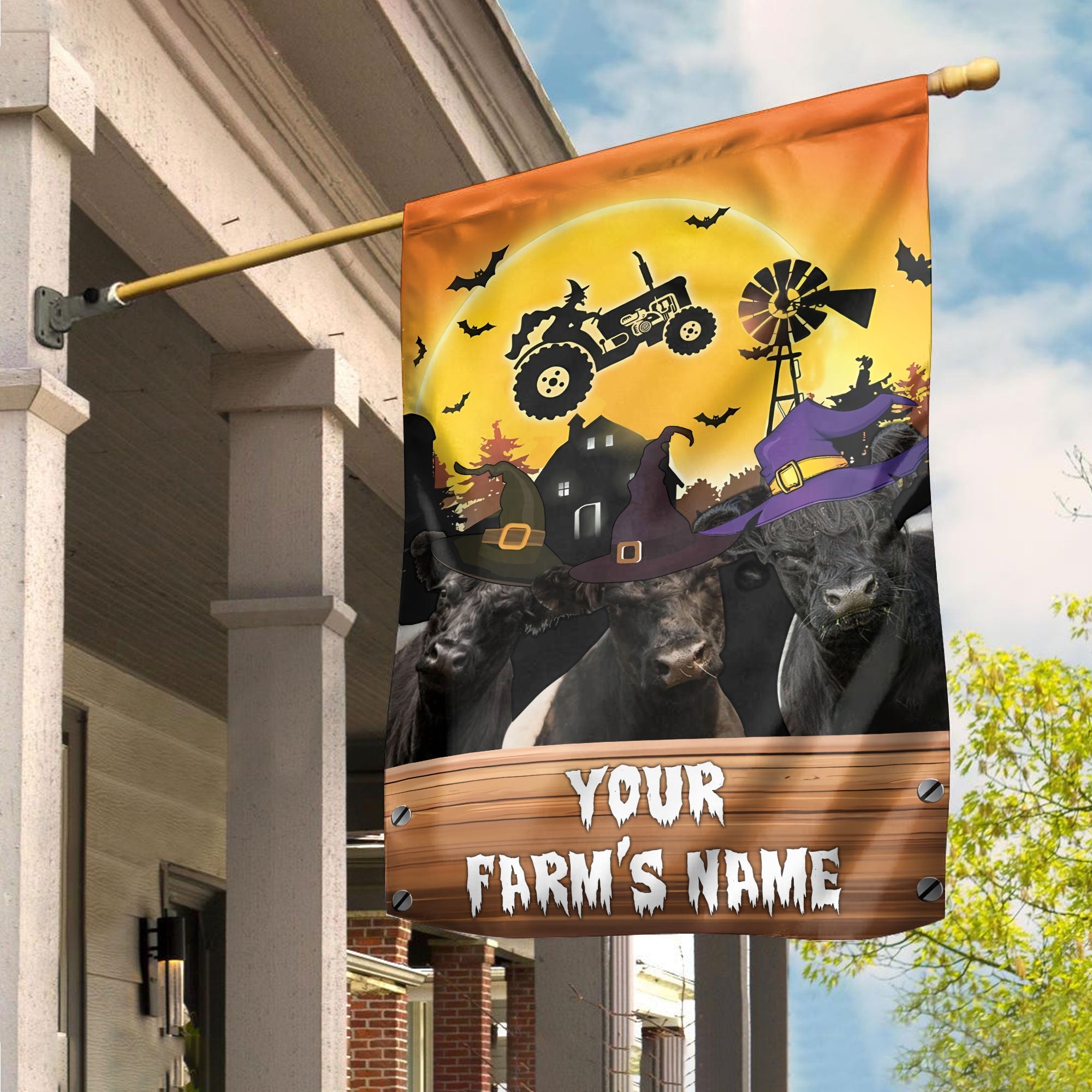 Belted Galloway Farming Customized Name 3D Flag