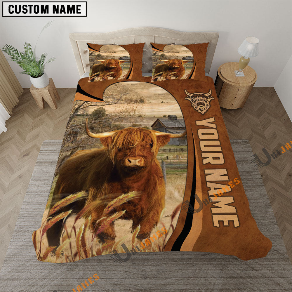 Highland Premium Brown Pattern 3D Bedding Set