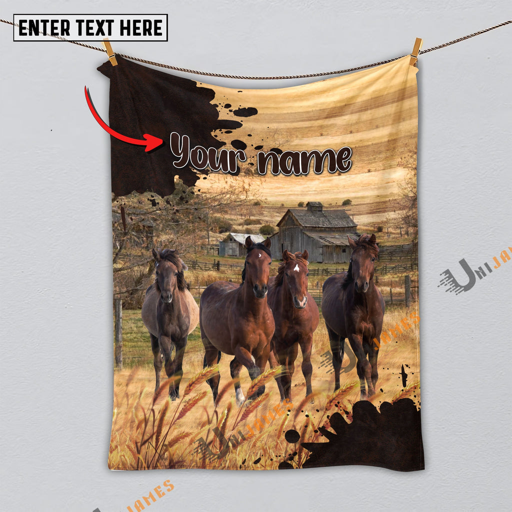 Personalized Name Diligent Horse Blanket