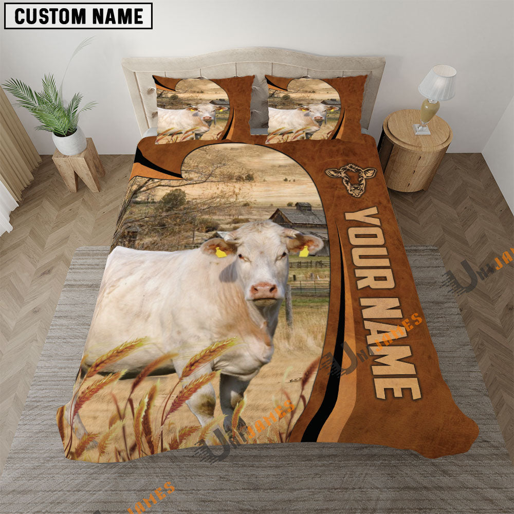 Charolais Premium Brown Pattern 3D Bedding Set