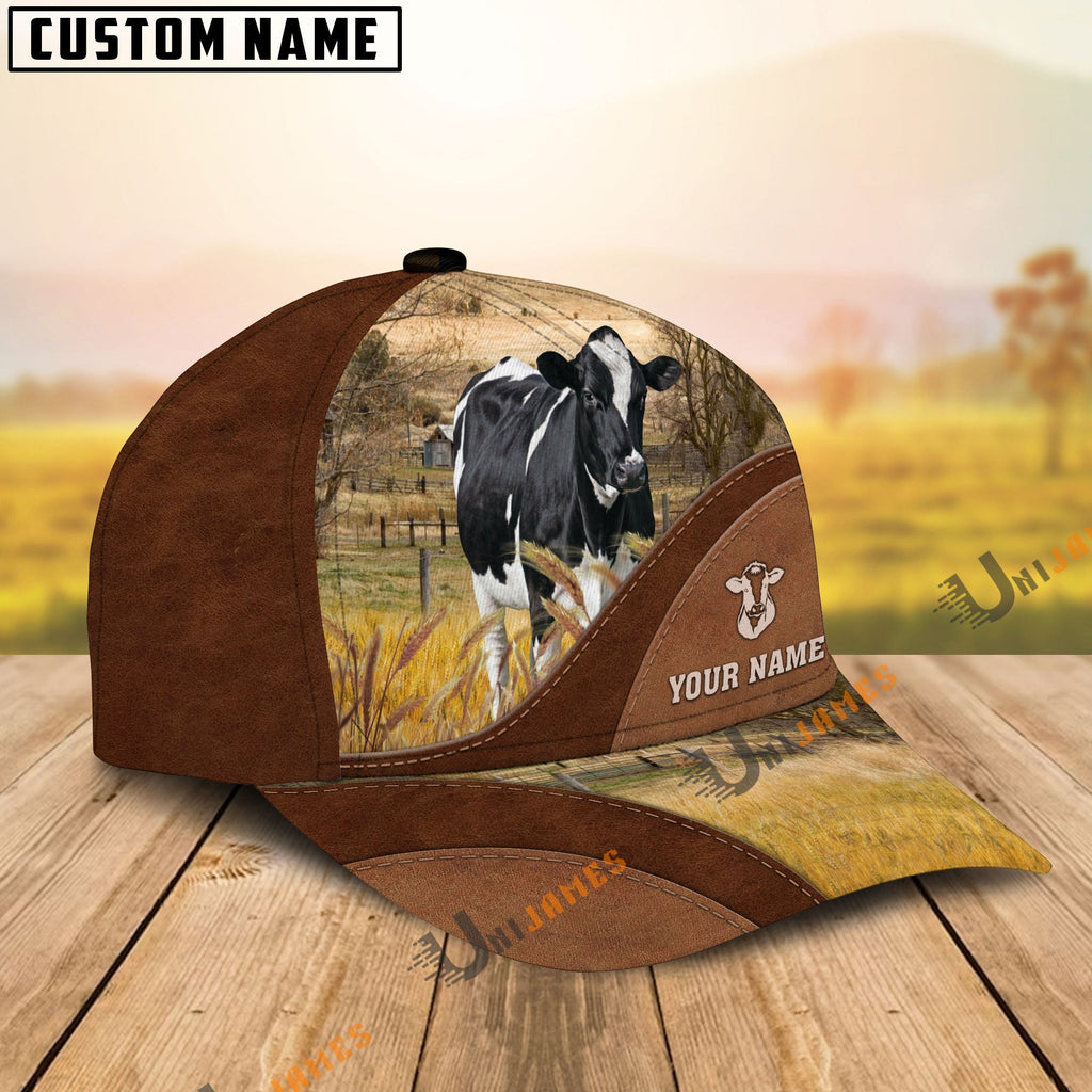 Holstein Farm Living Pattern Customized Name Cap