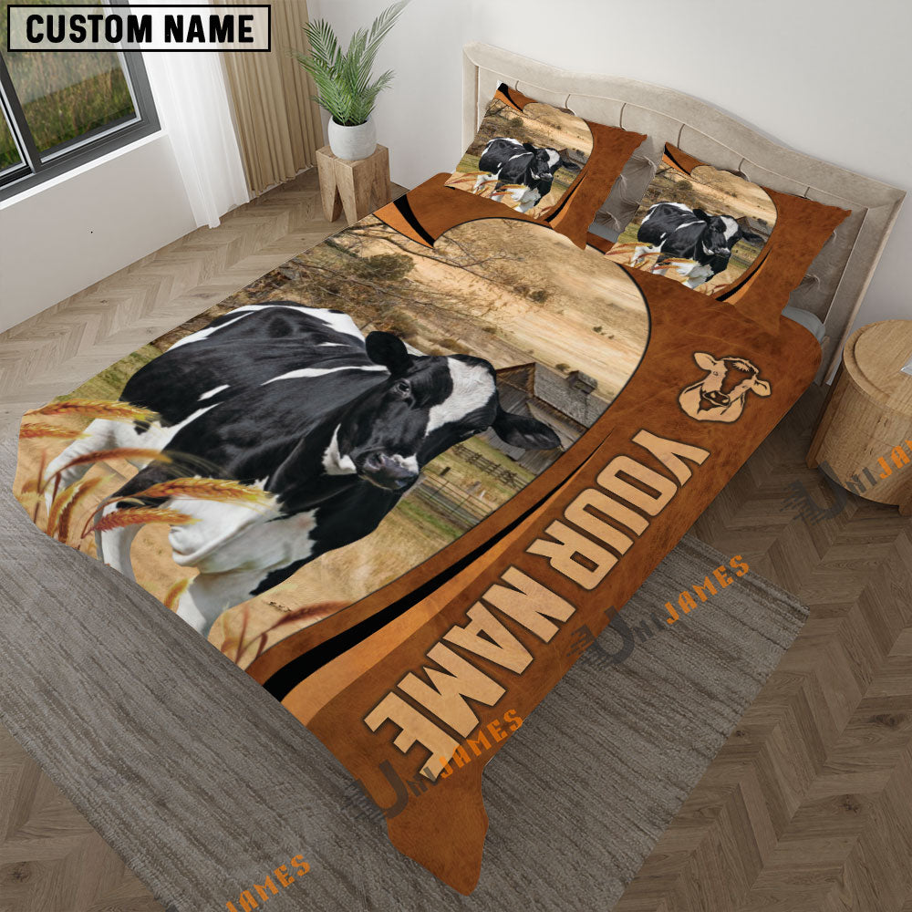 Holstein Premium Brown Pattern 3D Bedding Set