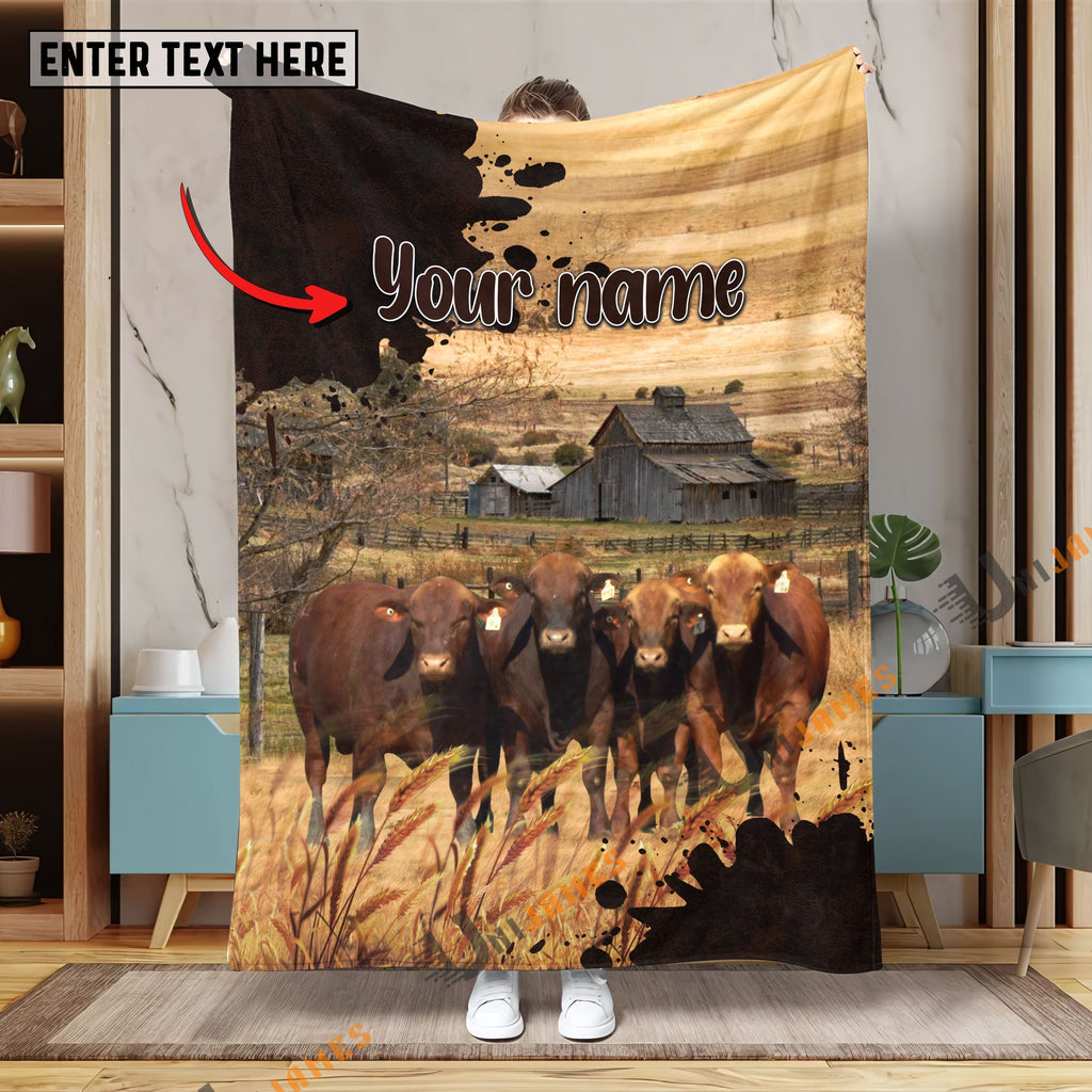 Personalized Name Diligent Beefmaster Blanket
