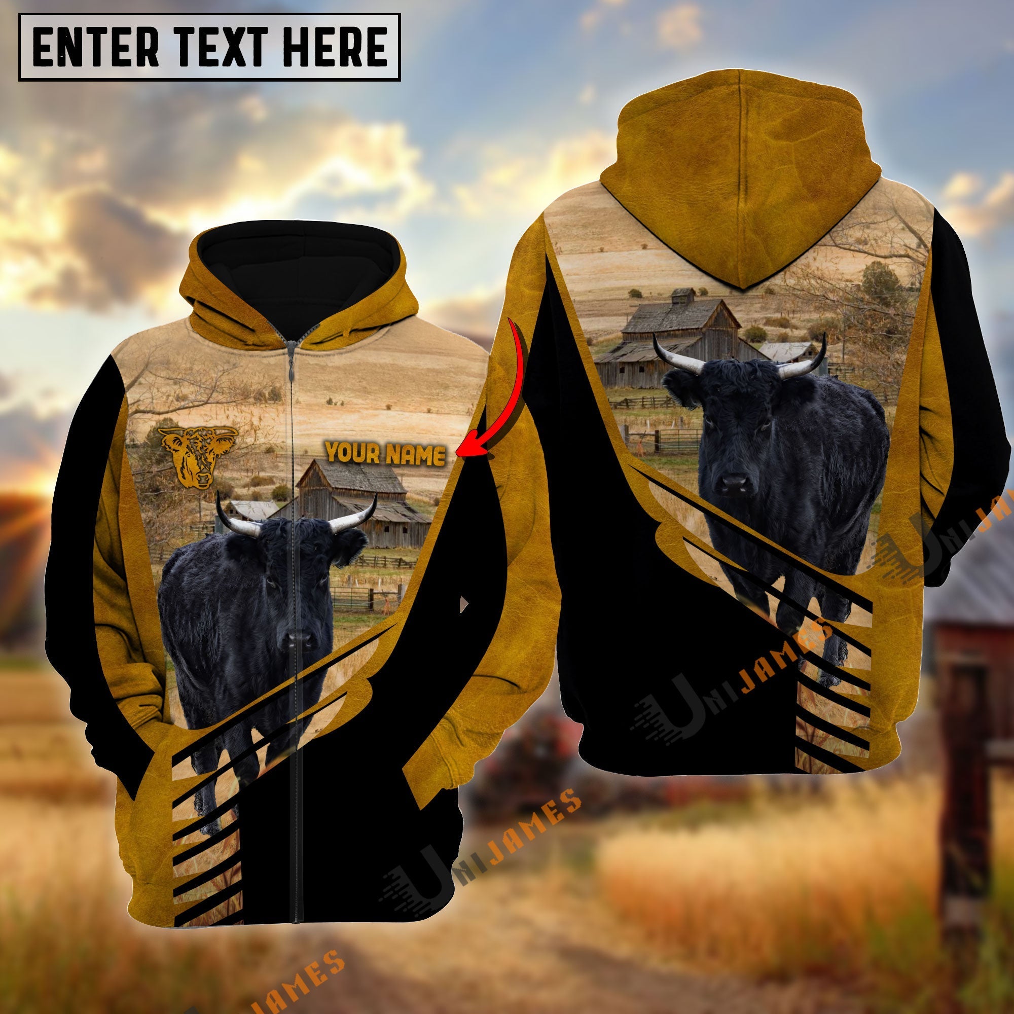 Lucky Dexter On Farm Personalized Name Hoodie