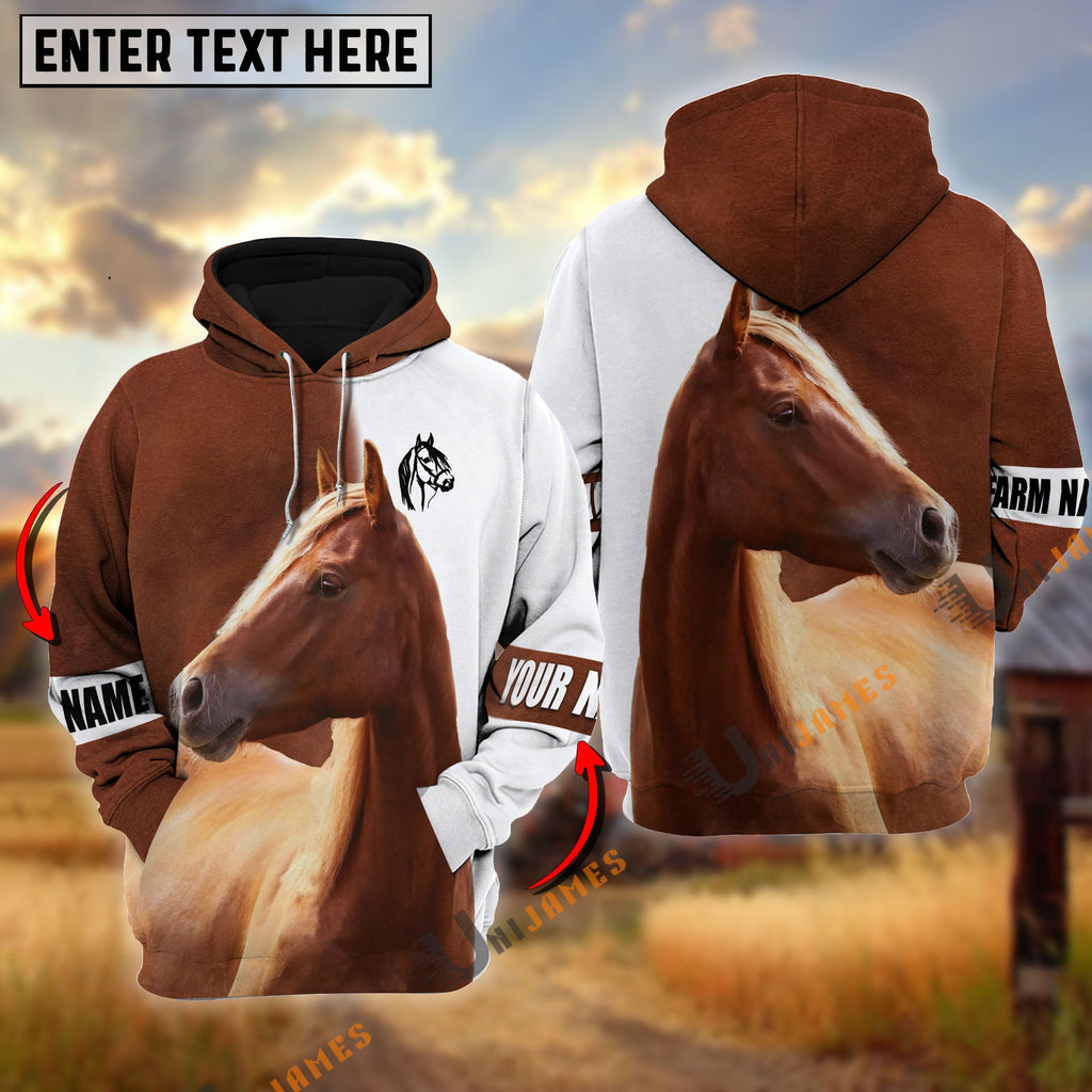 Horse And White Personalized Name Shirt