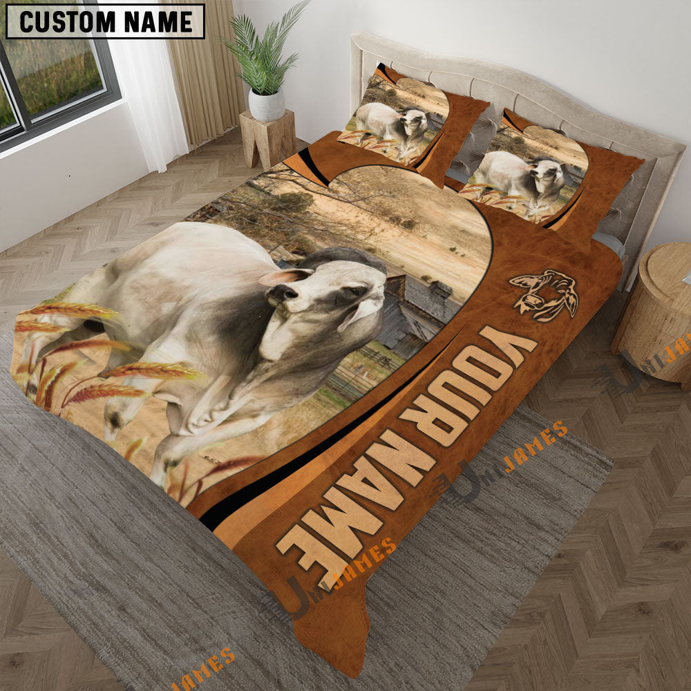 Brahman Premium Brown Pattern 3D Bedding Set
