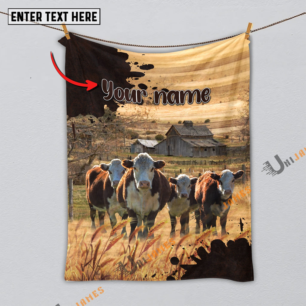 Personalized Name Diligent Hereford Blanket