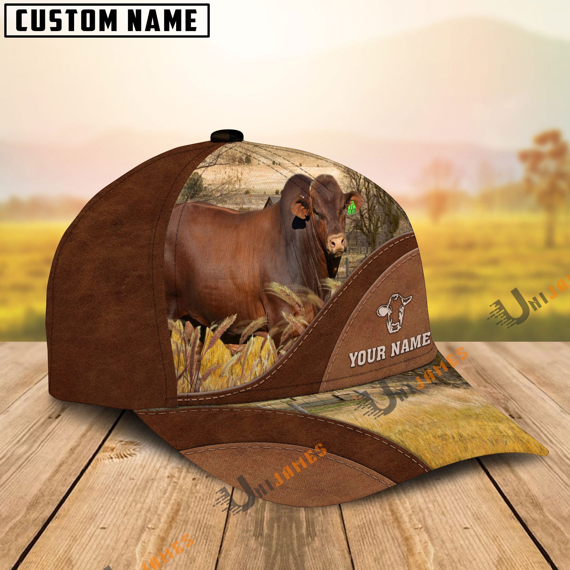 Beefmaster Farm Living Pattern Customized Name Cap