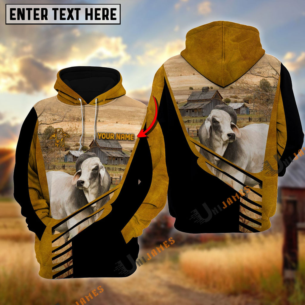 Lucky Brahman On Farm Personalized Name Hoodie