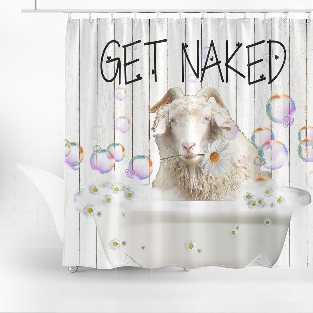 Anggora Get Naked Daisy Shower Curtain