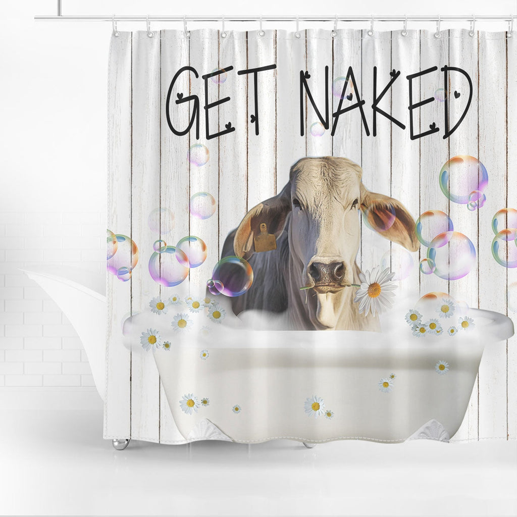 Brahman Get Naked Daisy Shower Curtain