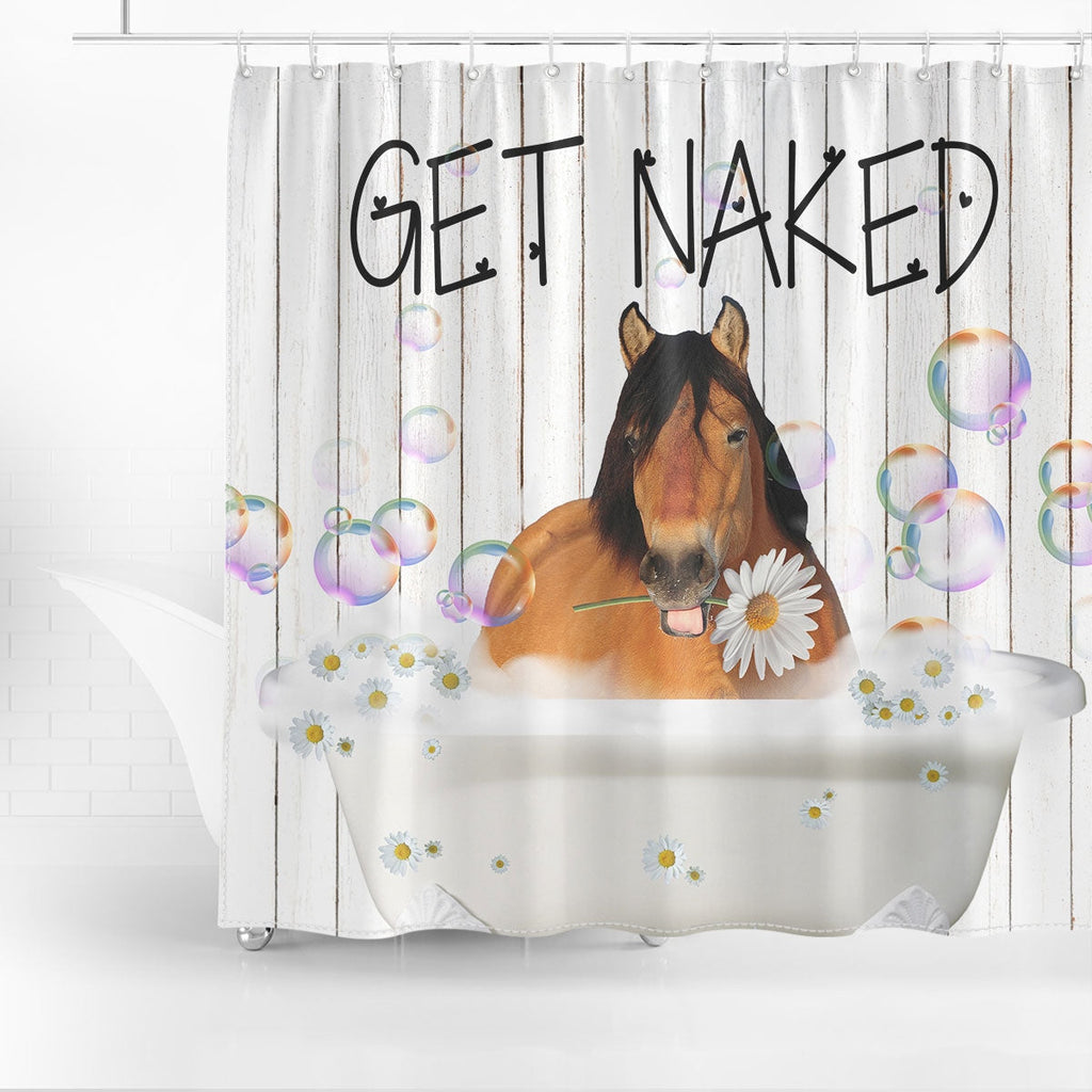 Draft Breeds Get Naked Daisy Shower Curtain
