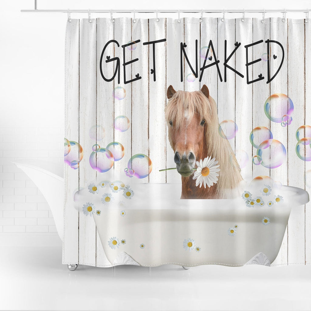 Gaited Breeds Get Naked Daisy Shower Curtain