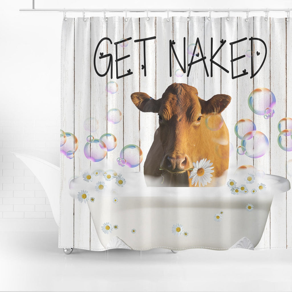 Guernsey Get Naked Daisy Shower Curtain